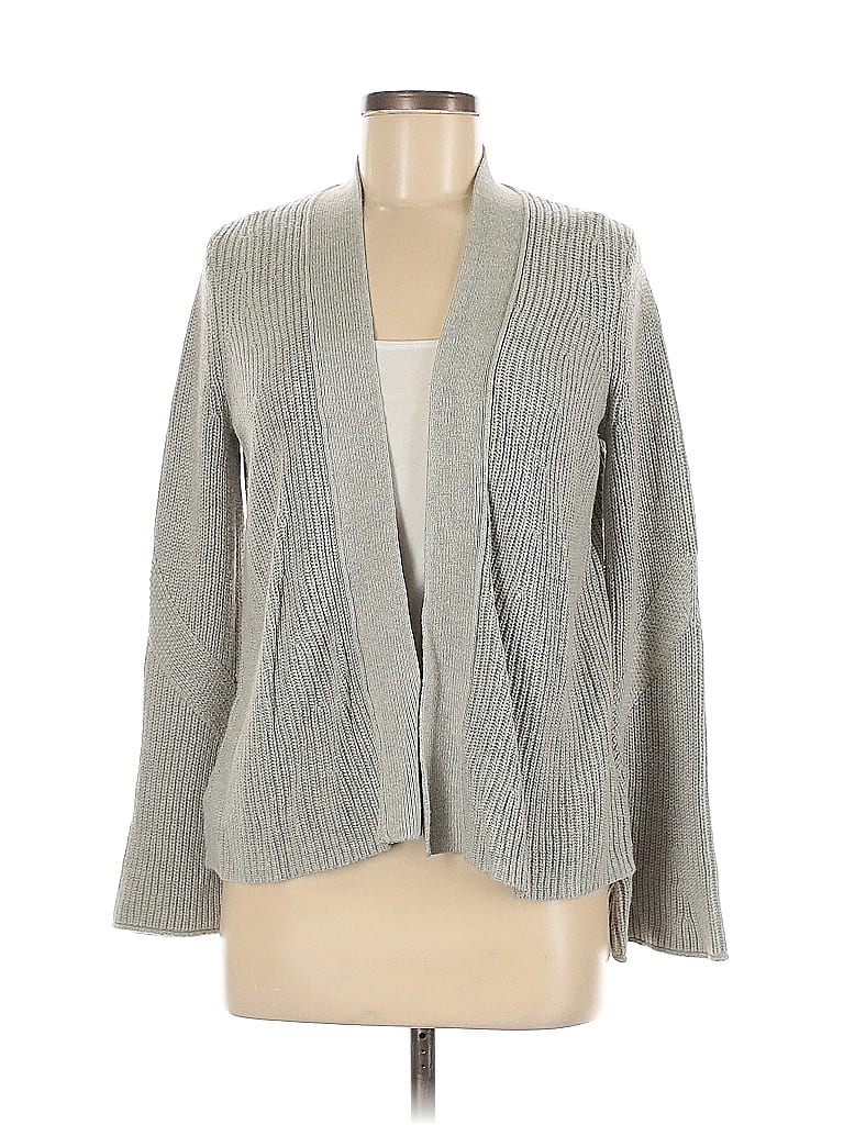 Pre-owned Ann Taylor Loft Cardigan Sweater In Gray