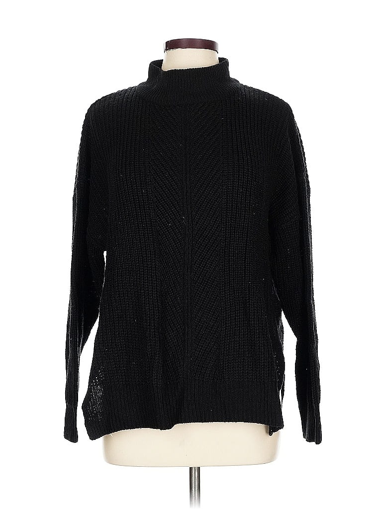 Pre-owned Divided By H&m Turtleneck Sweater In Black