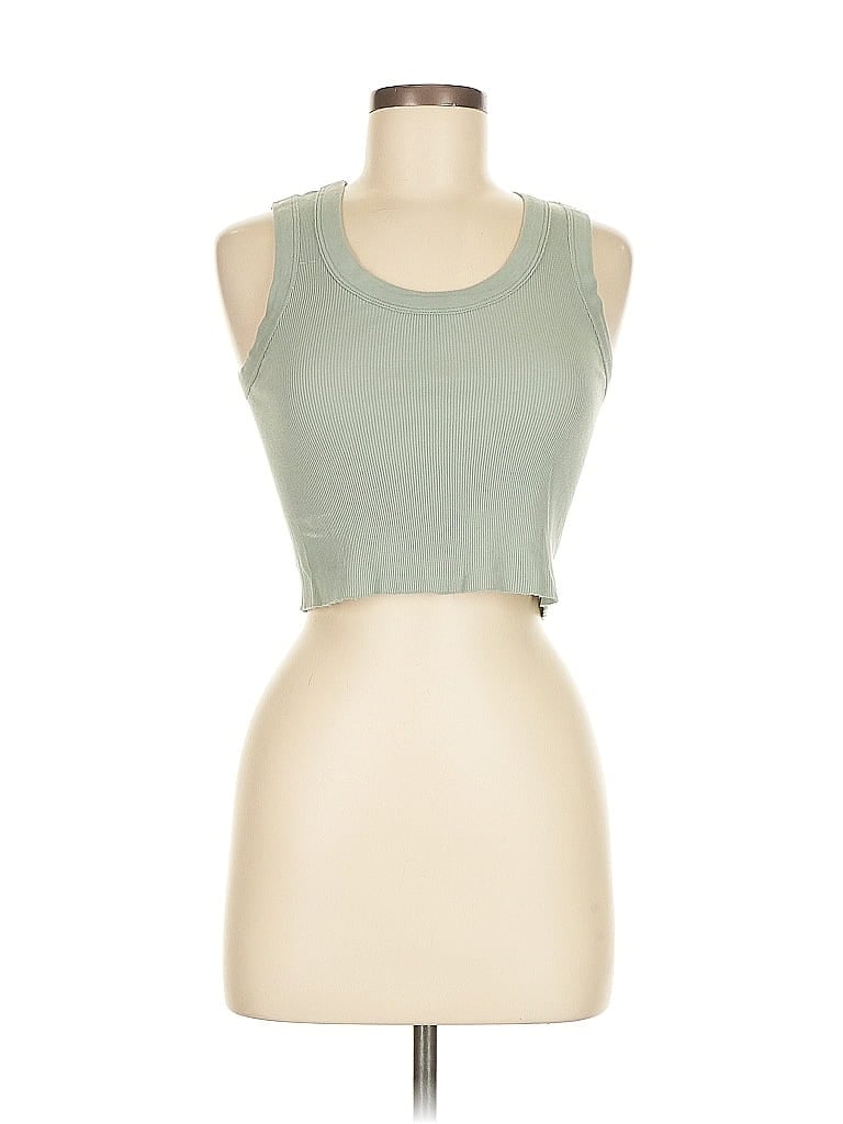 Click to view more detailed imagery on our partner's website Pre-owned Brandy Melville Tank Top Green Strapless Neckline Tops