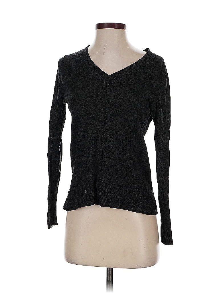 Pre-owned Banana Republic Long Sleeve T-shirt In Black