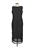 Studio 100% Polyester Solid Black Casual Dress Size 12 - photo 2