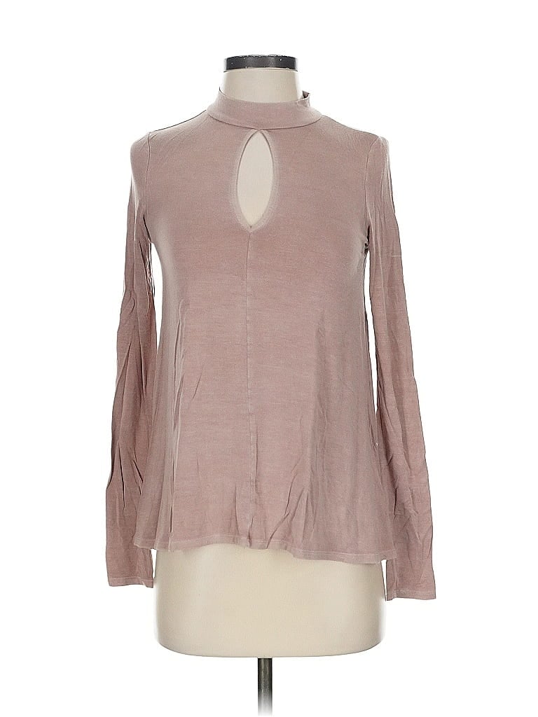 Pre-owned American Eagle Outfitters Long Sleeve Blouse In Brown