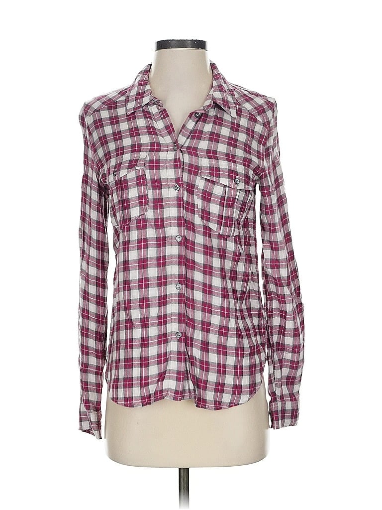 PAIGE Pre-owned Long Sleeve Button Down Shirt In Burgundy