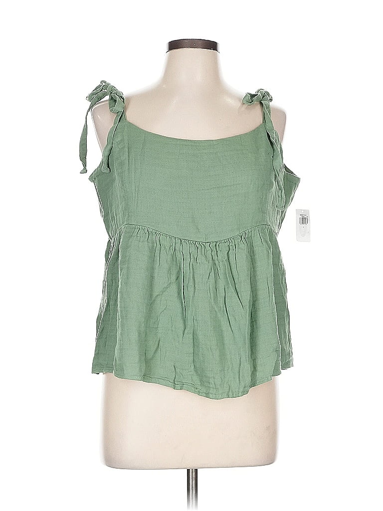 Pre-owned Old Navy Sleeveless Blouse In Green