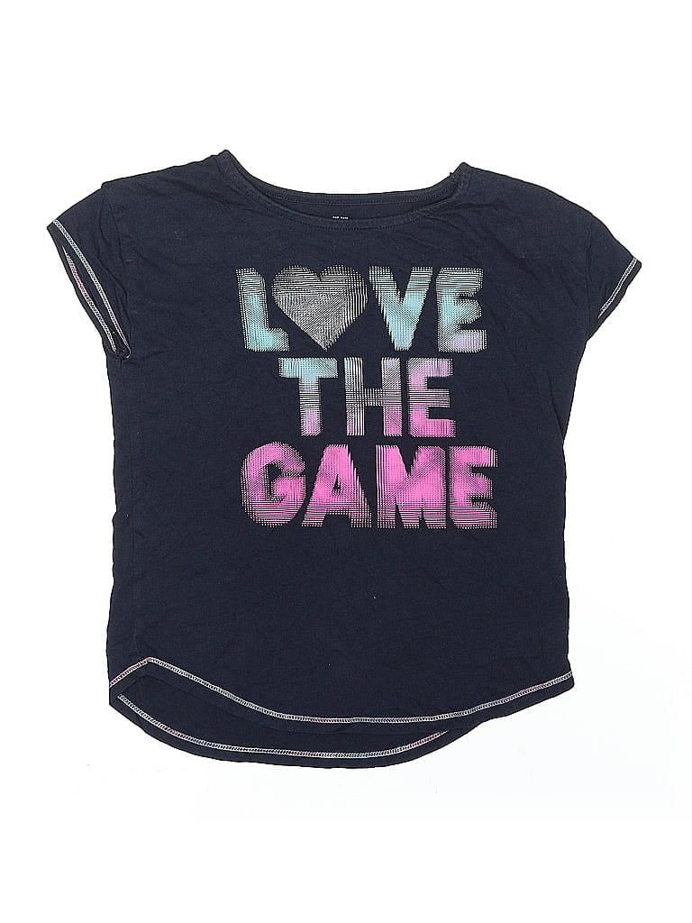 Click to view more detailed imagery on our partner's website Pre-owned Oshkosh B'gosh Kids' Short Sleeve Top Blue Sweetheart Neckline Tops