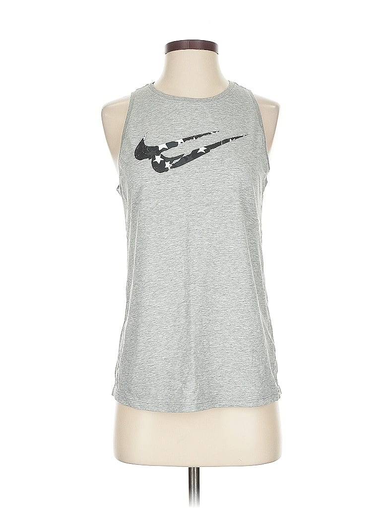 Pre-owned Nike Sleeveless T-shirt In Silver