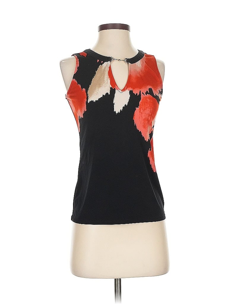 Pre-owned White House Black Market Outlet Sleeveless Blouse In Black