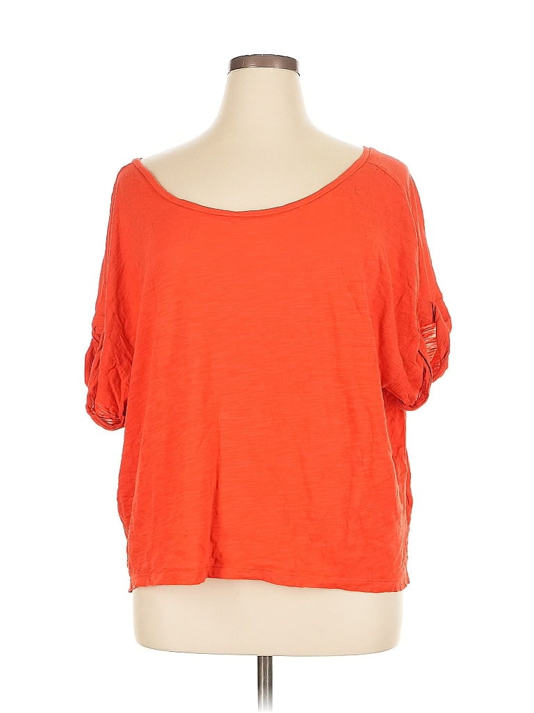 Pre-owned Banana Republic 3/4 Sleeve T-shirt In Orange