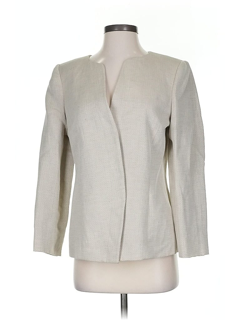 Pre-owned Linda Allard Ellen Tracy Kimono In Gray