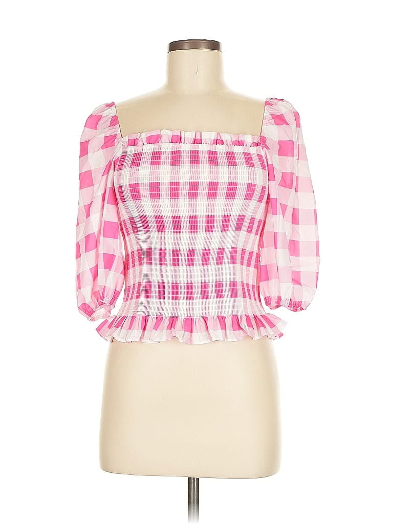 Click to view more detailed imagery on our partner's website Pre-owned Sundayup 3/4 Sleeve Blouse In Pink
