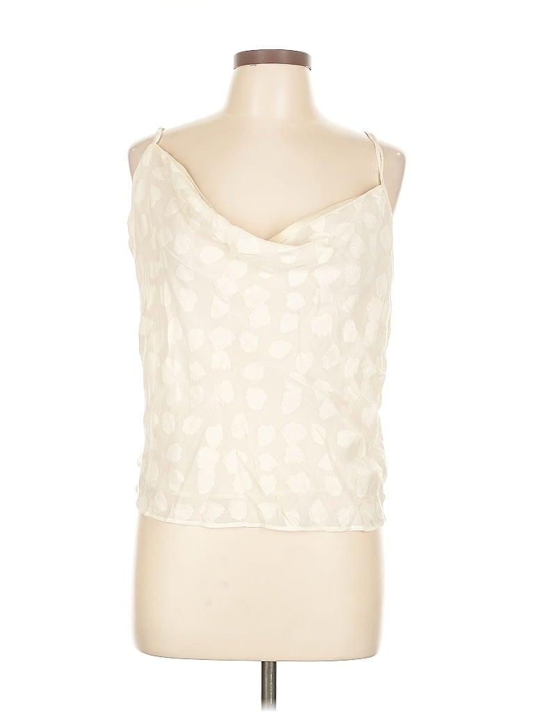 Pre-owned H&m Sleeveless Top Ivory Sweetheart Neckline Tops In White