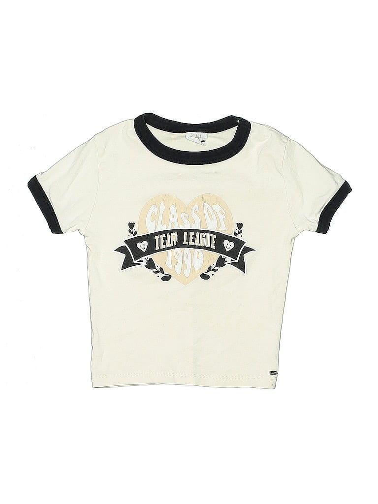 Pre-owned Zara Kids' Short Sleeve T-shirt In White