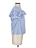 J.Crew 100% Cotton Blue Short Sleeve Blouse Size 0 - photo 4