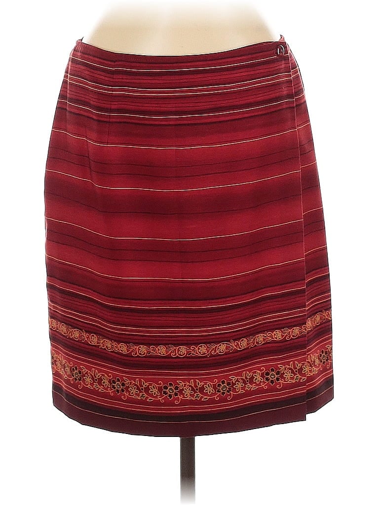 Pre-owned Worthington Casual Skirt In Burgundy