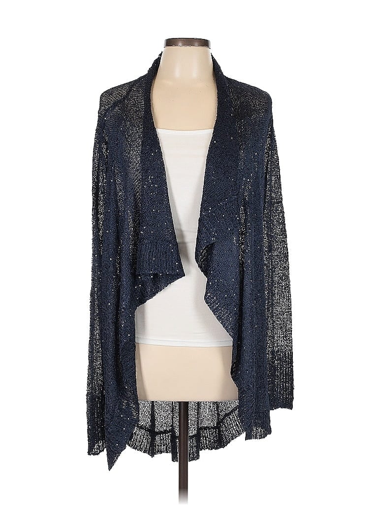 Pre-owned Boston Proper Cardigan Sweater In Blue