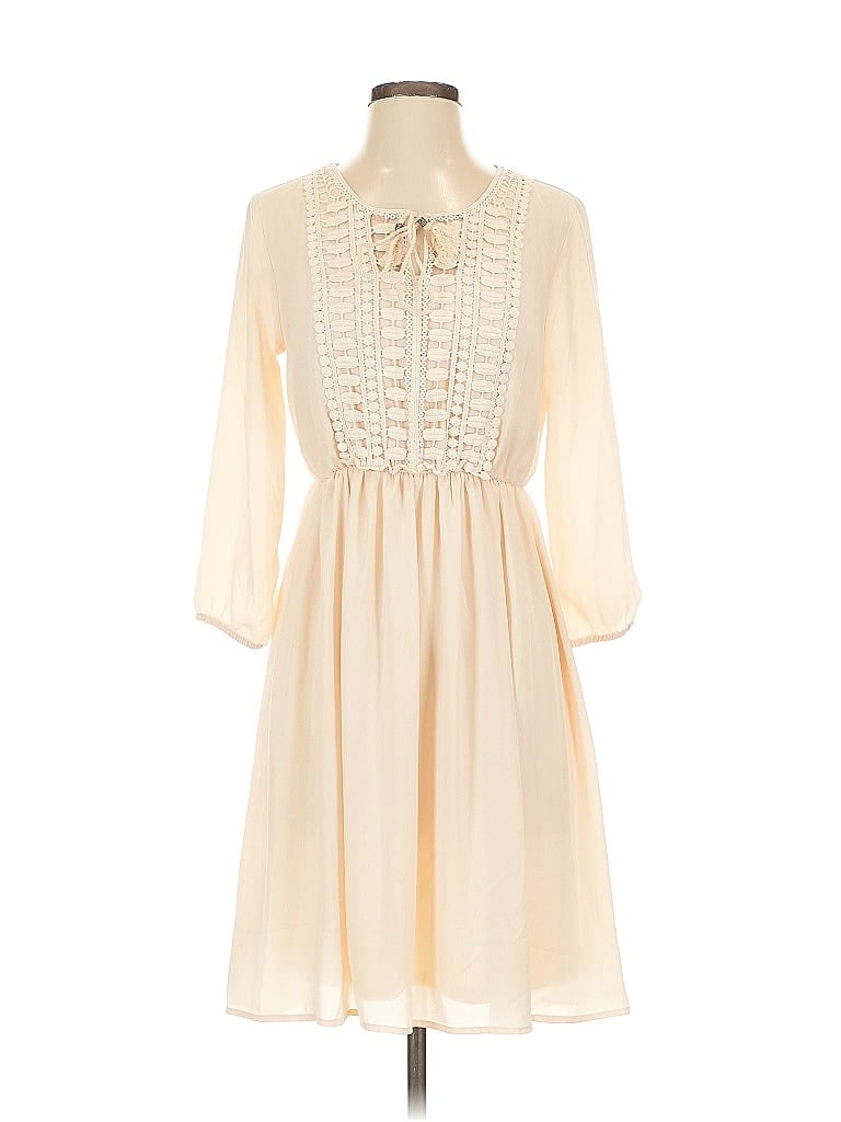 Pre-owned Daniel Rainn Casual Dress In White