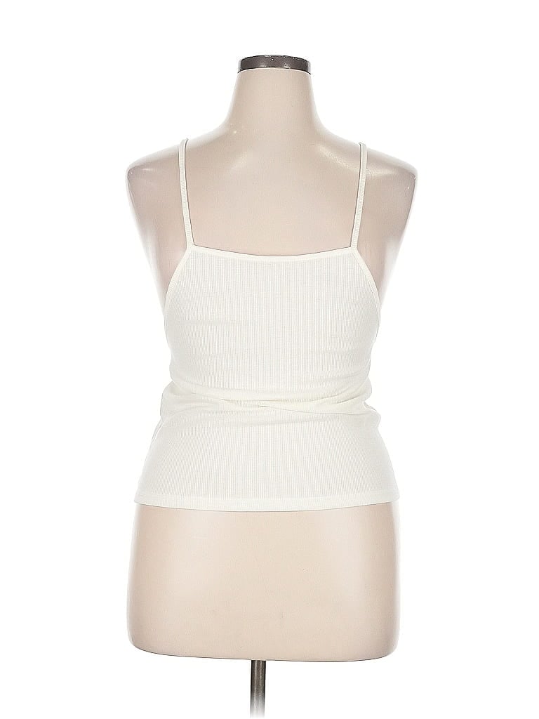 Bp. Sleeveless Top Ivory Halter Neckline Tops In White