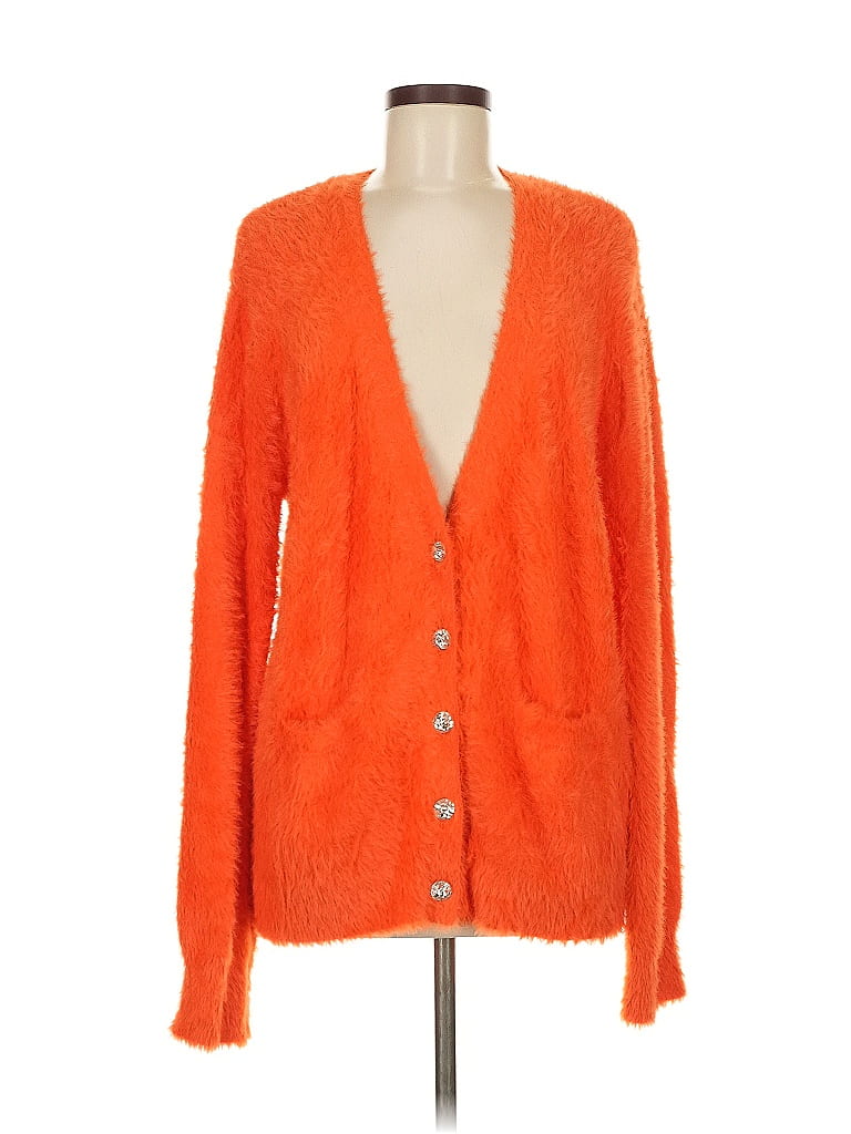 Pre-owned Le Superbe Cardigan Sweater In Orange