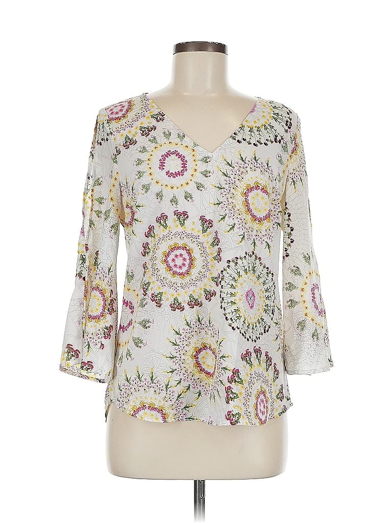 Pre-owned Crosby 3/4 Sleeve Blouse In White