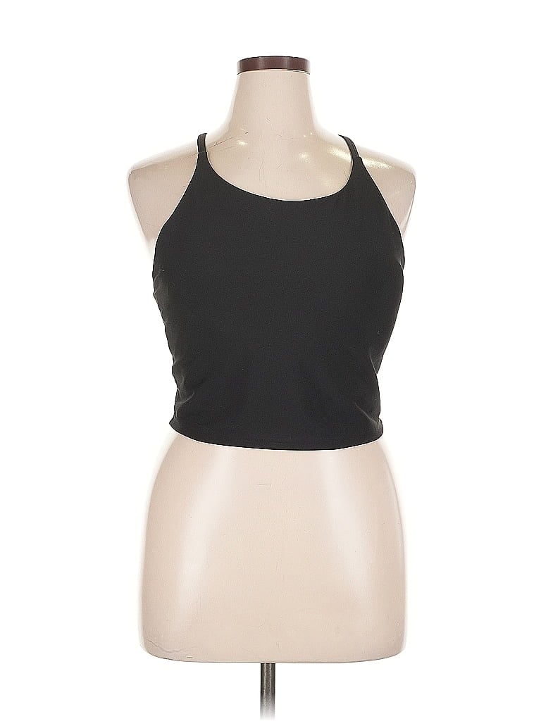 Pre-owned Active By Old Navy Tank Top Black Halter Neckline Tops