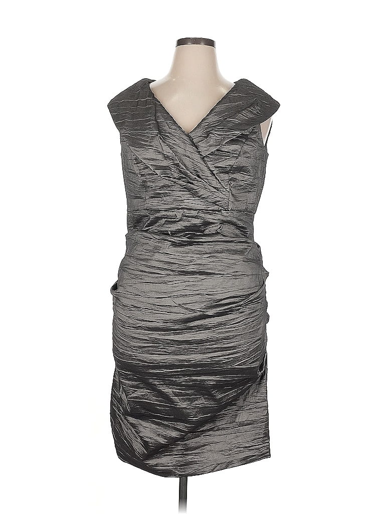 Pre-owned Alex Evenings Cocktail Dress In Silver
