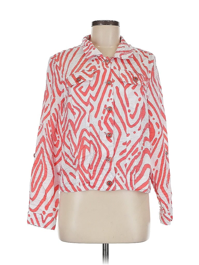 Pre-owned Multiples Long Sleeve Blouse In Red
