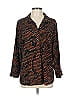 Investments 100% Polyester Tweed Orange 3/4 Sleeve Blouse Size L - photo 1