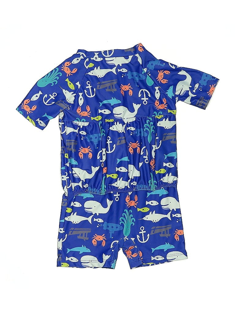 Pre-owned Unbranded Kids' Rash Guard In Blue