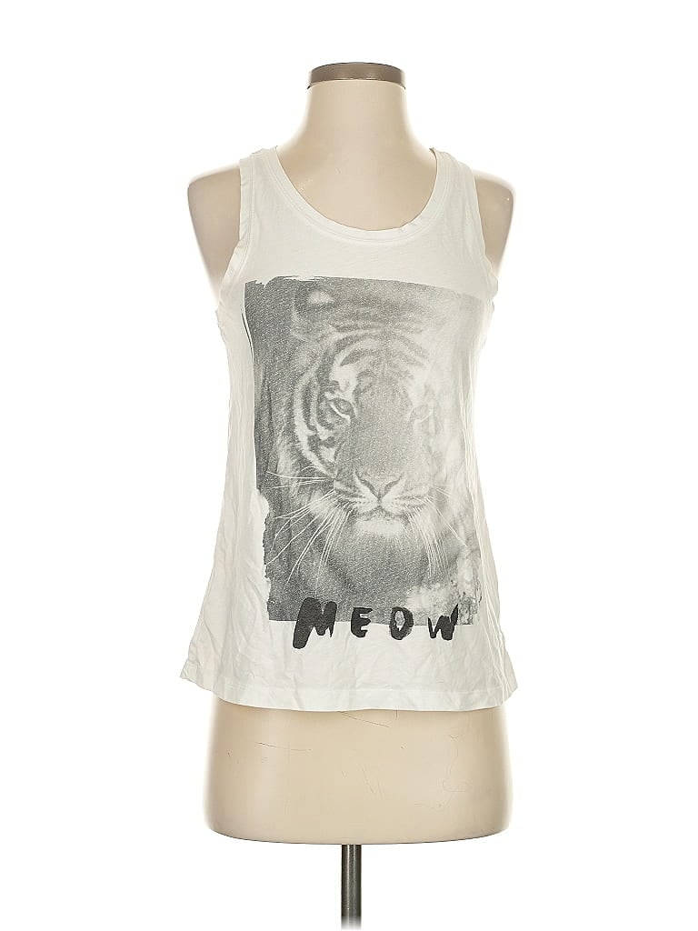Pre-owned Aerie Sleeveless T-shirt In White