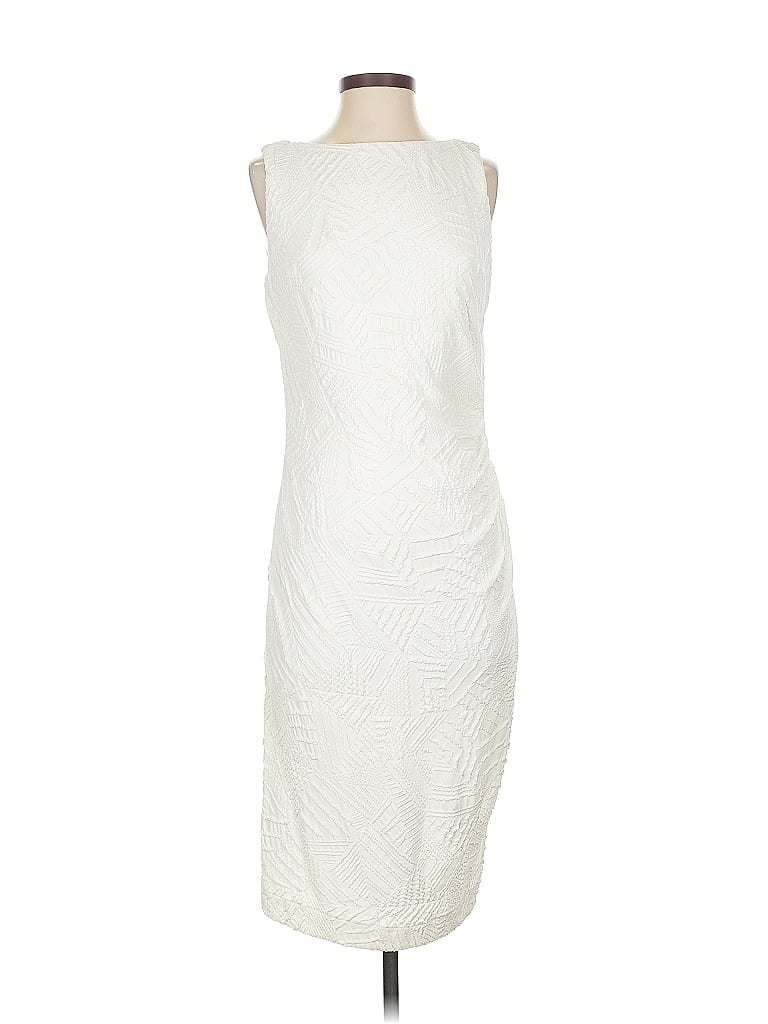 Pre-owned Joseph Ribkoff Cocktail Dress In White