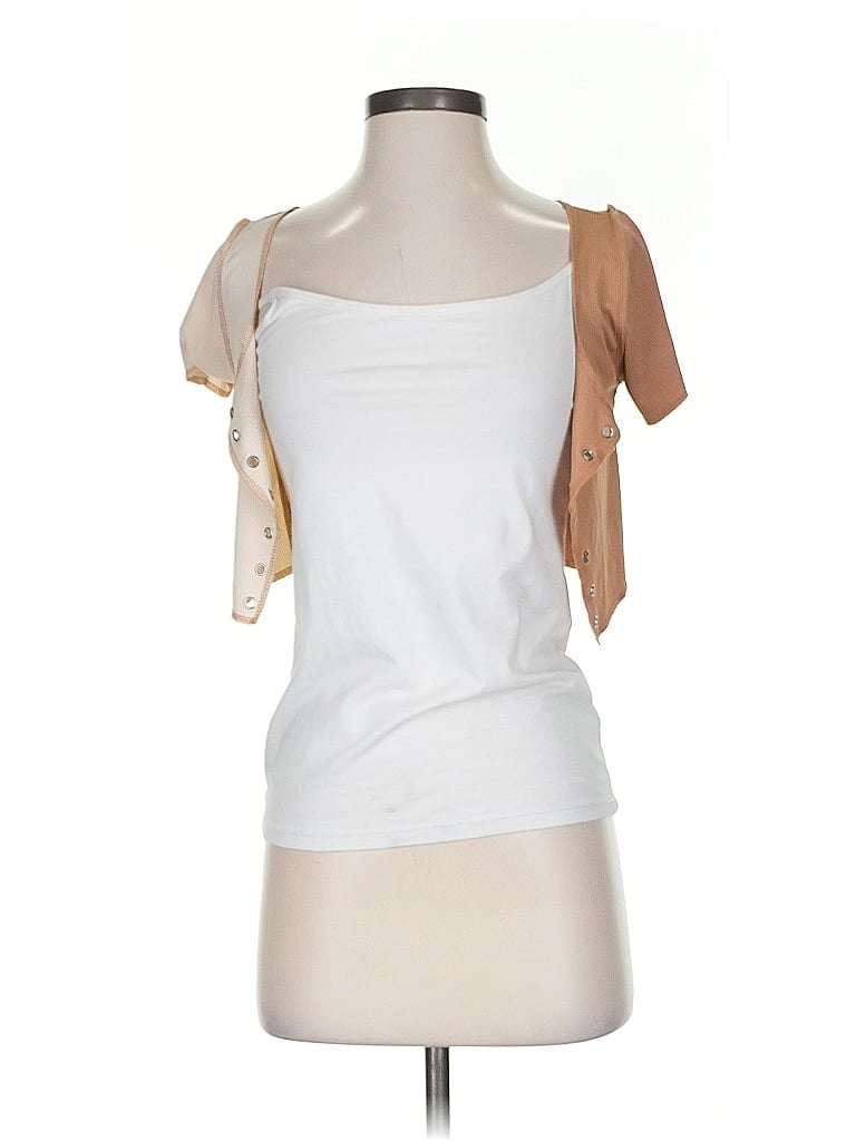 Click to view more detailed imagery on our partner's website Pre-owned Romwe Short Sleeve Top Tan Square Neckline Tops In Brown