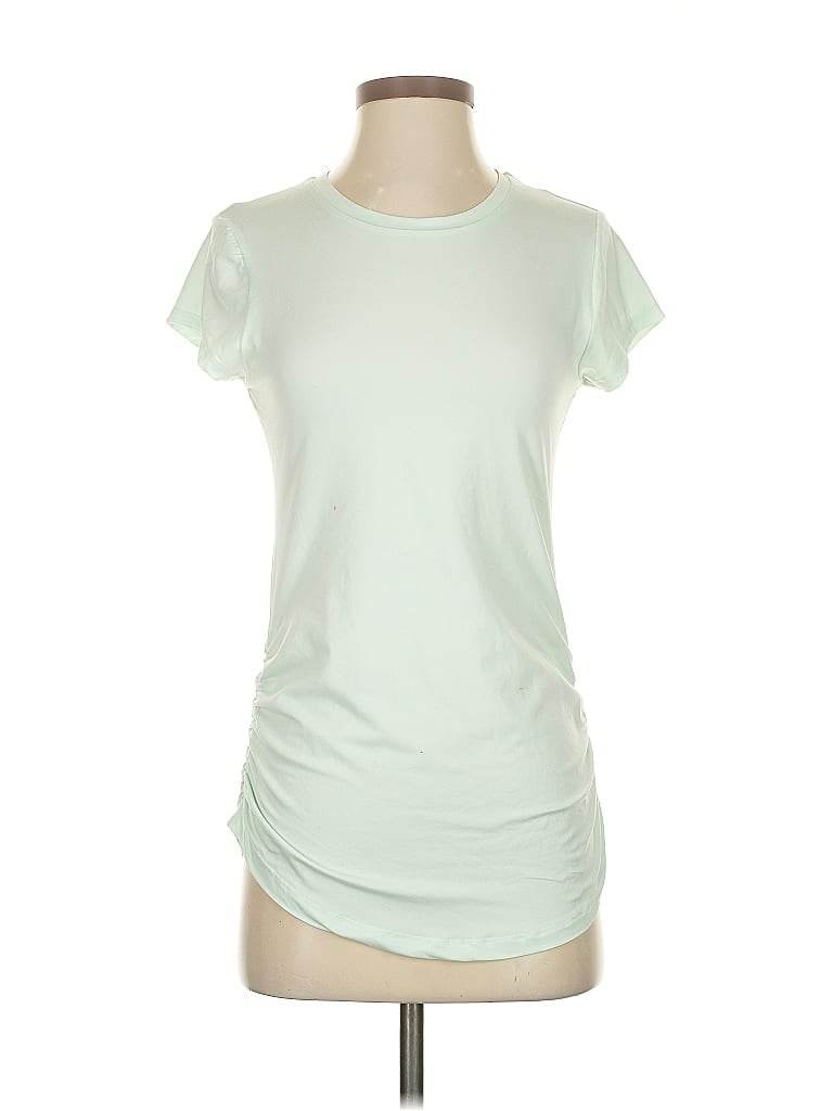 Pre-owned New Balance Short Sleeve Top Green Scoop Neck Tops