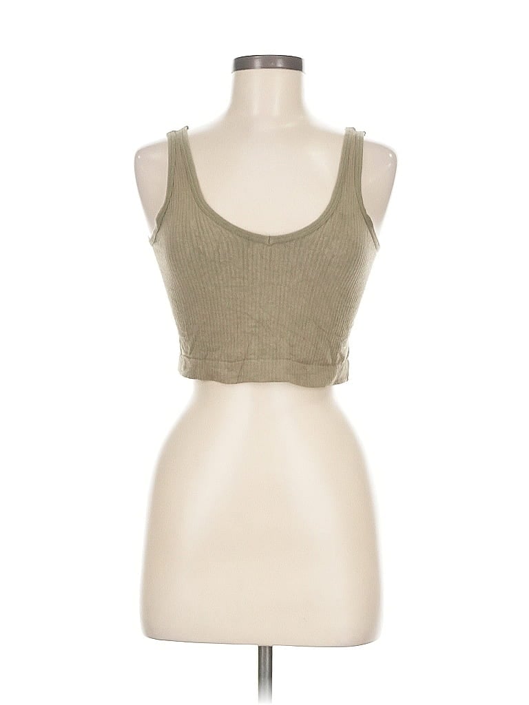 Pre-owned Out From Under Tank Top Green Strapless Neckline Tops
