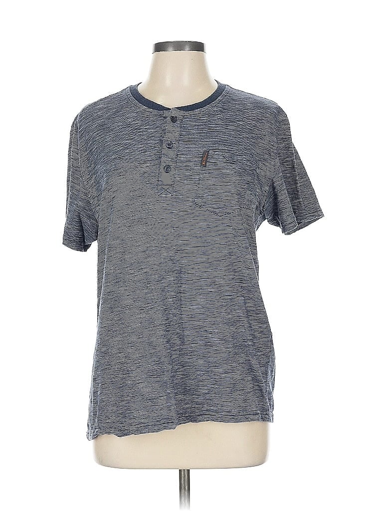 Pre-owned Ben Sherman Short Sleeve Henley Shirt In Blue