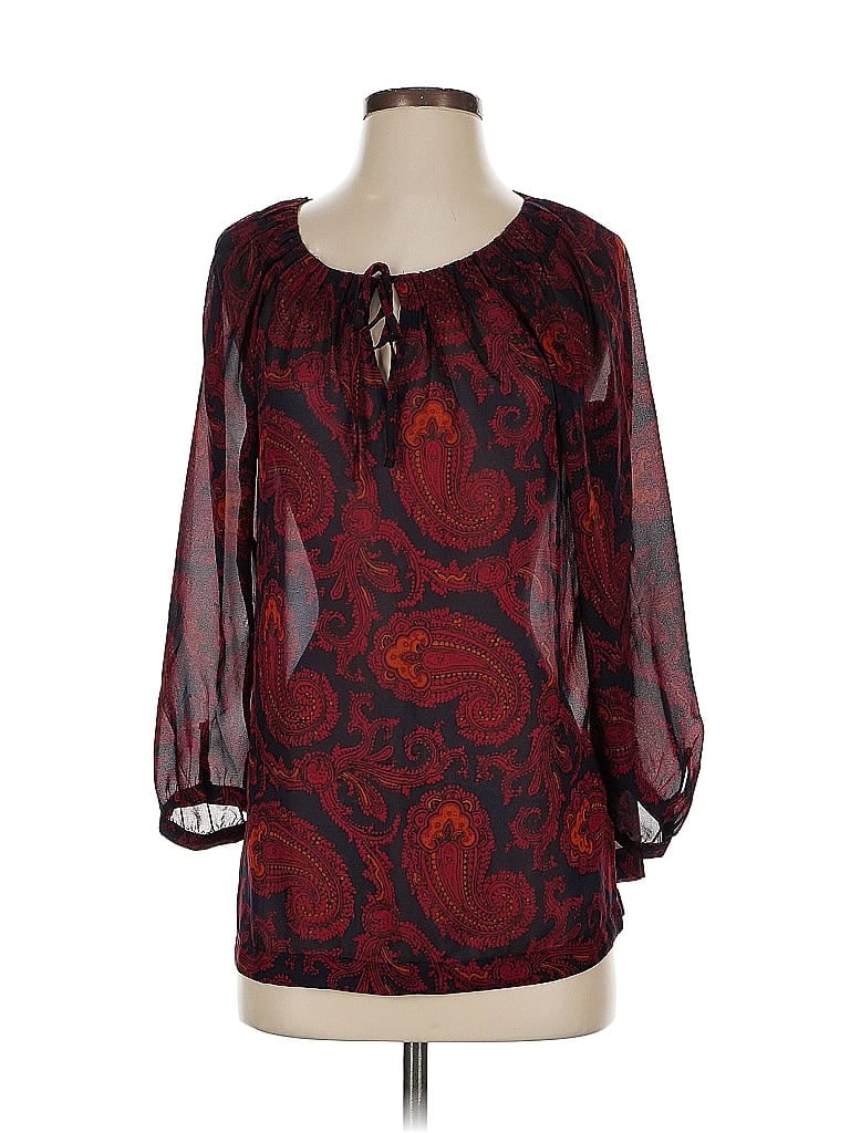 Pre-owned Ann Taylor Loft Casual Dress In Burgundy