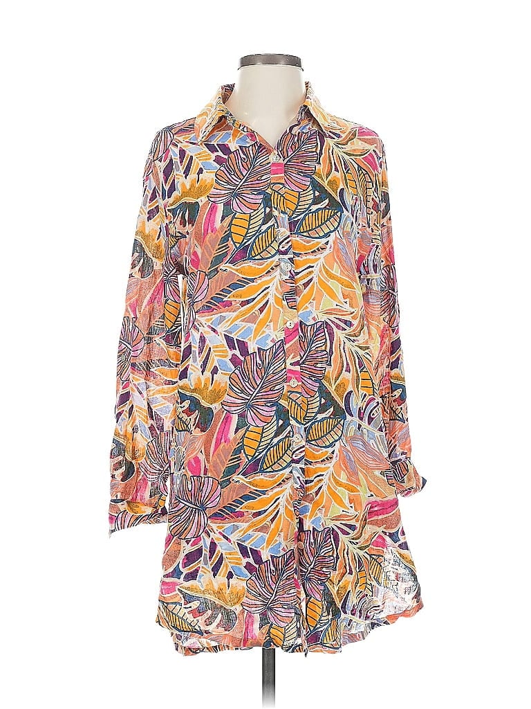 Pre-owned C&c California Long Sleeve Blouse In Orange