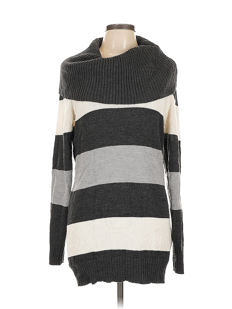 Pre-owned H&m Turtleneck Sweater In Gray