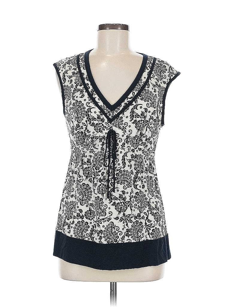 Pre-owned Ann Taylor Loft Sleeveless Blouse In White