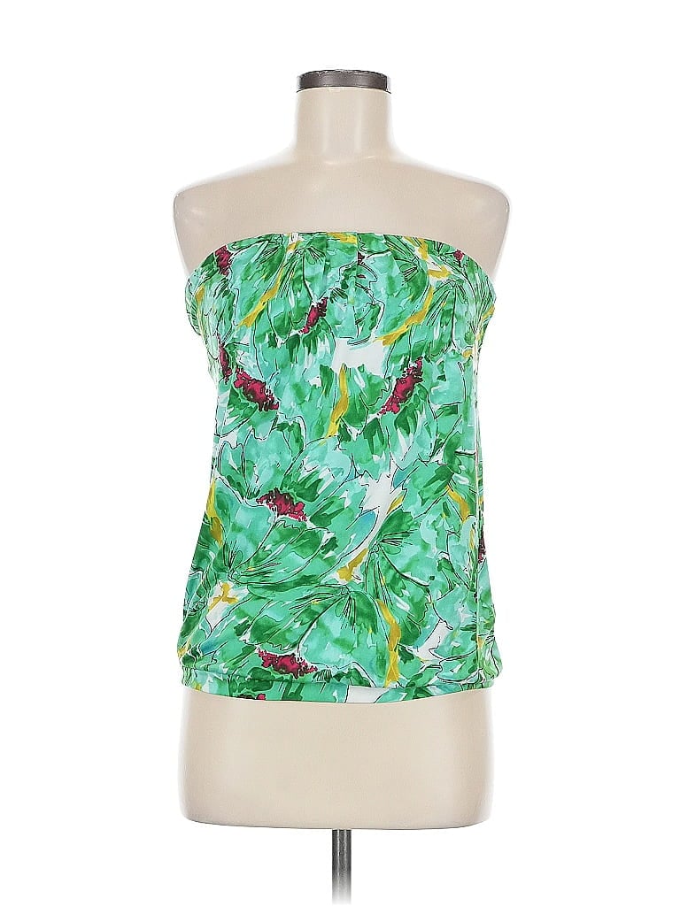 Pre-owned The Limited Tube Top Green Strapless Neckline Tops
