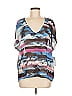 Guess 100% Polyester Blue Short Sleeve Blouse Size M - photo 1
