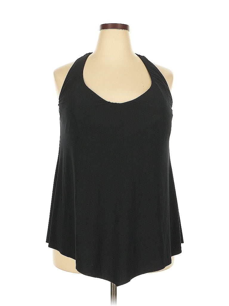 Pre-owned Magicsuit Tank Top Black Halter Neckline Tops