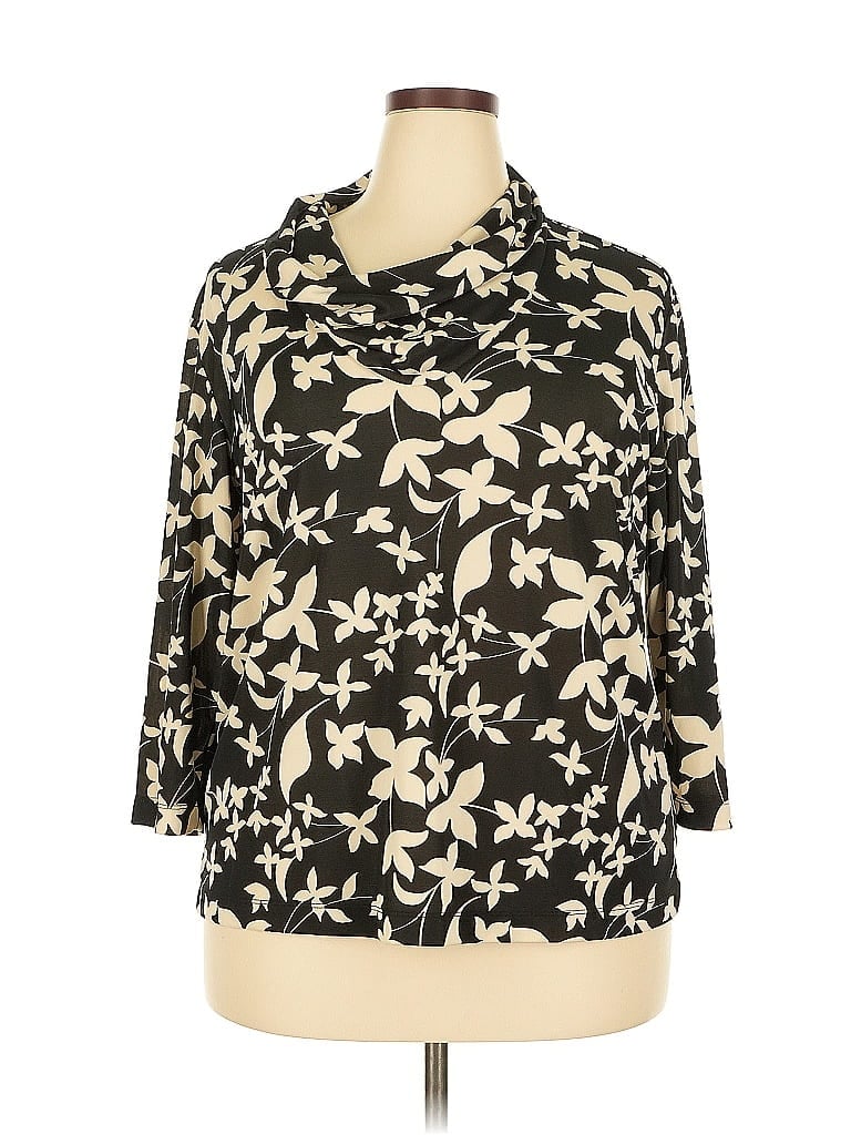 Pre-owned Apostrophe 3/4 Sleeve Blouse In Black