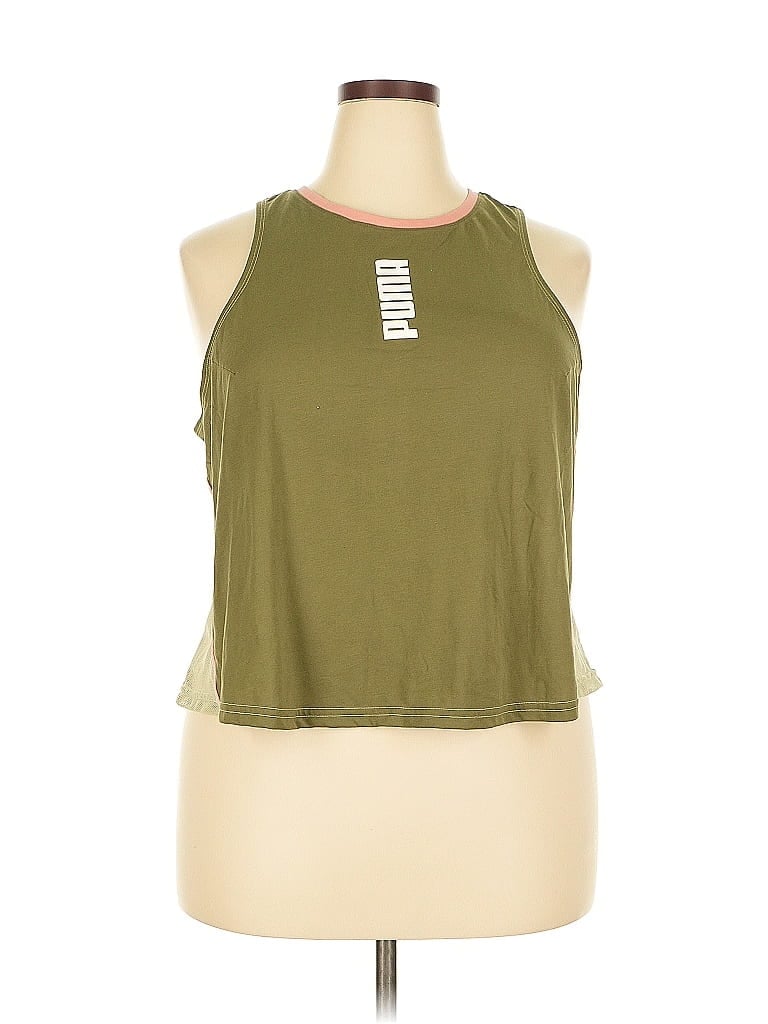 Pre-owned Puma Sleeveless T-shirt In Green