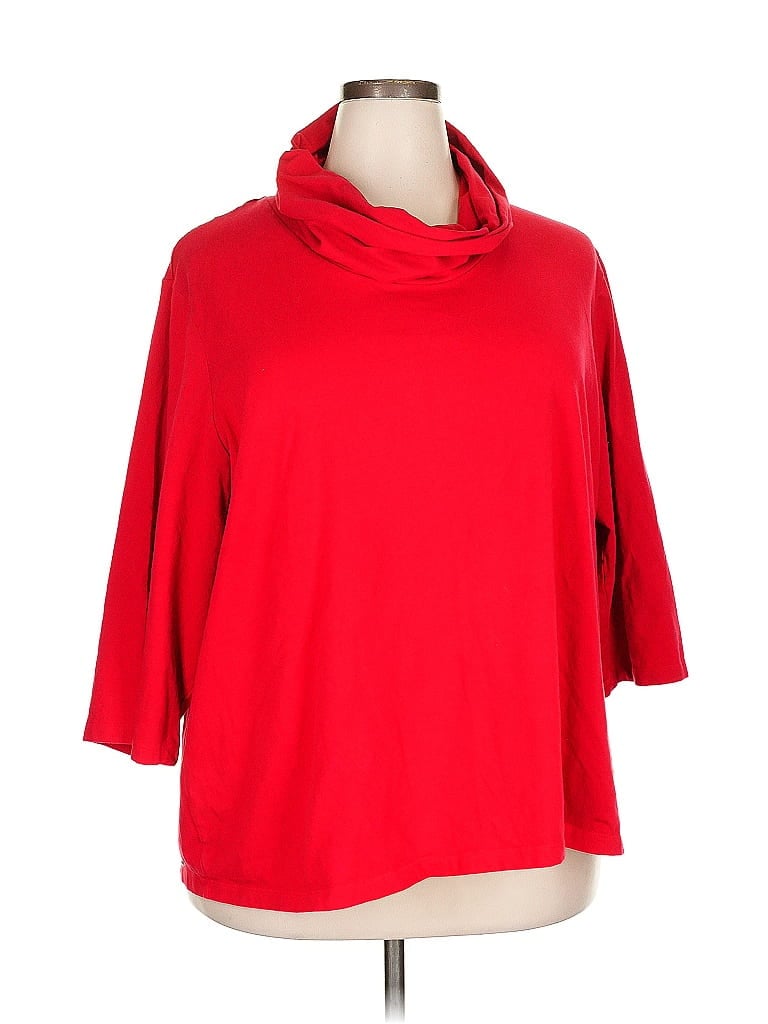 Pre-owned D&co. Turtleneck Sweater In Red