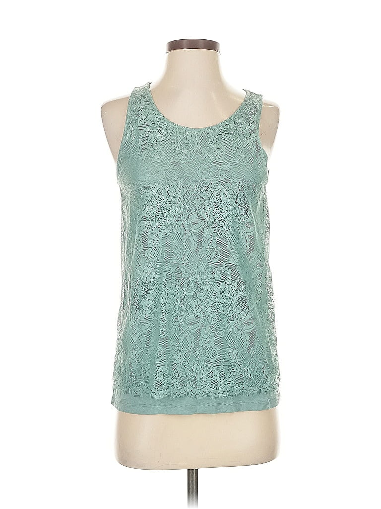 Pre-owned Ann Taylor Loft Outlet Sleeveless Top Teal Halter Neckline Tops In Blue