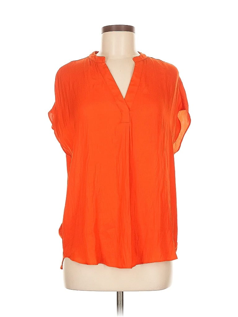 Pre-owned Rachel Rachel Roy Short Sleeve Blouse In Orange