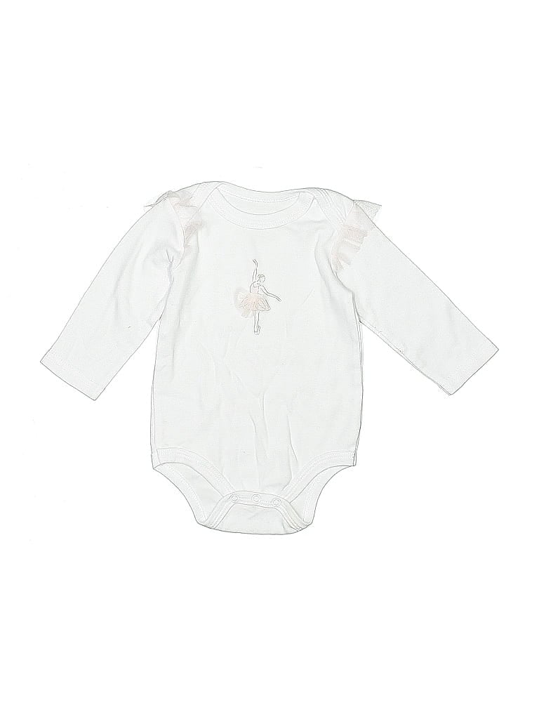 Click to view more detailed imagery on our partner's website Pre-owned Badgley Mischka Babies' Long Sleeve Onesie In White
