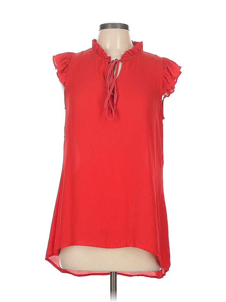 Pre-owned Bobeau Sleeveless Blouse In Red
