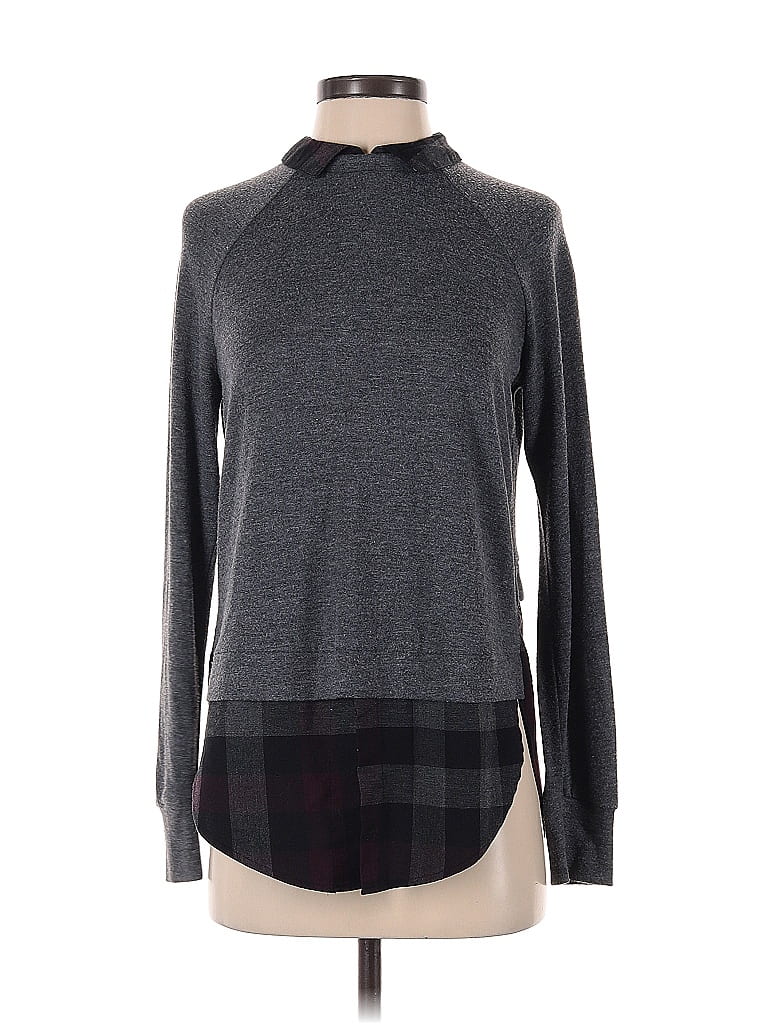 Pre-owned Bcbgeneration Long Sleeve Top Gray Turtleneck Tops