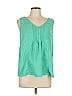 Merona 100% Polyester Green Sleeveless Blouse Size L - photo 1